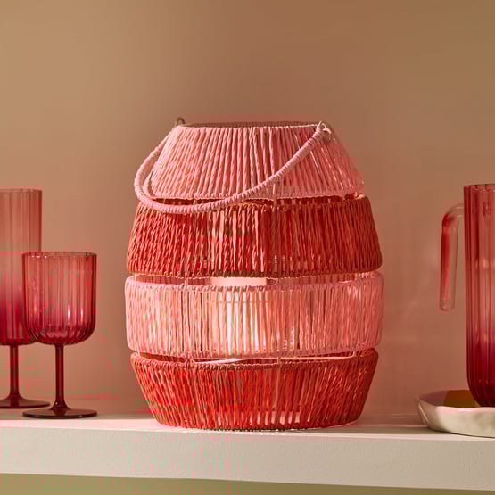 La Mer Pink & Red Lantern