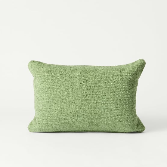 Boucle Leaf Green Cushion