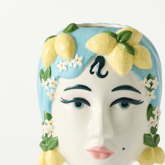 Carmen Multi Lemons Head Vase