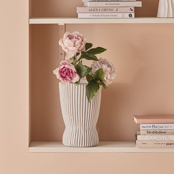 Lino Tall Off White & Beige Pot