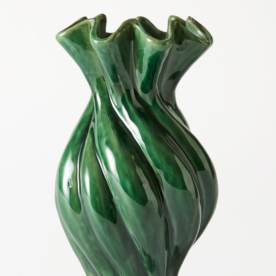 Twist Green Tall Vase