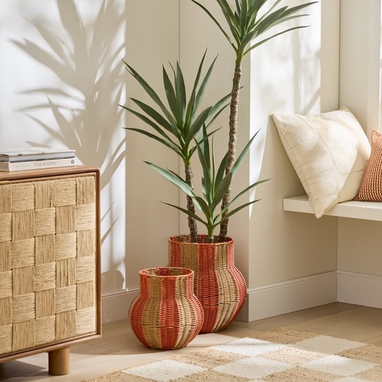 Nalu Natural & Ginger Woven Pot