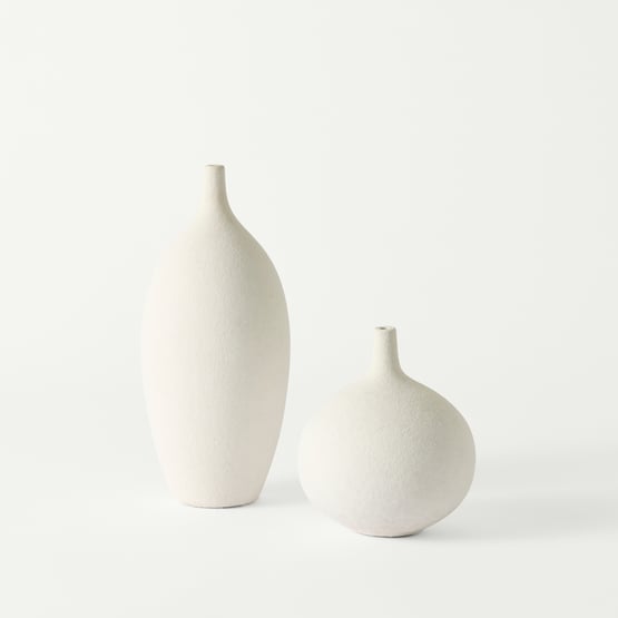 Lombardy Matte White Vase
