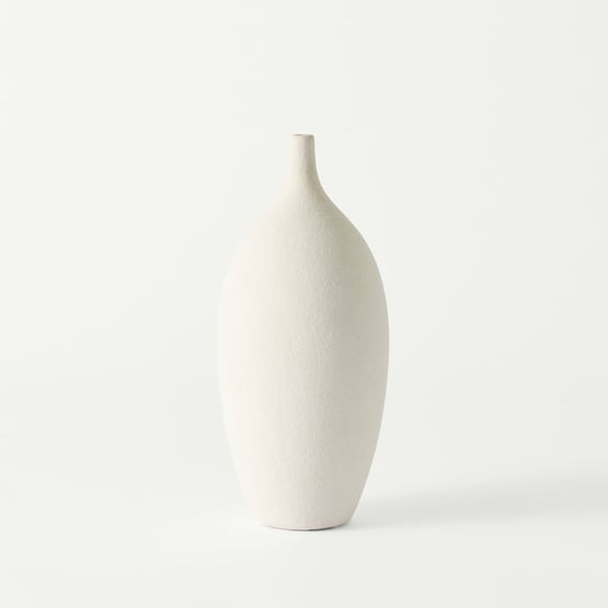 Lombardy Matte White Vase