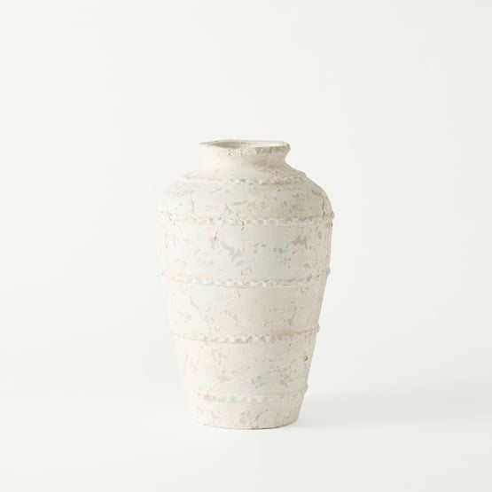 Island White Vase
