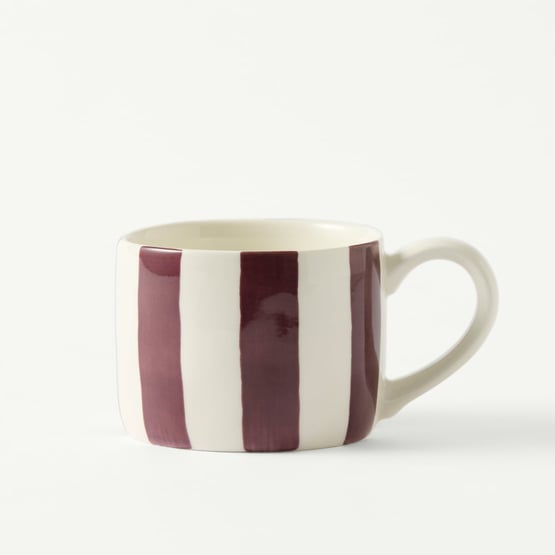 Stripe Burgundy Mug