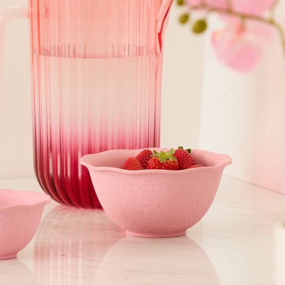 Catalina Bamboo Watermelon Dinner Bowl Set of 4