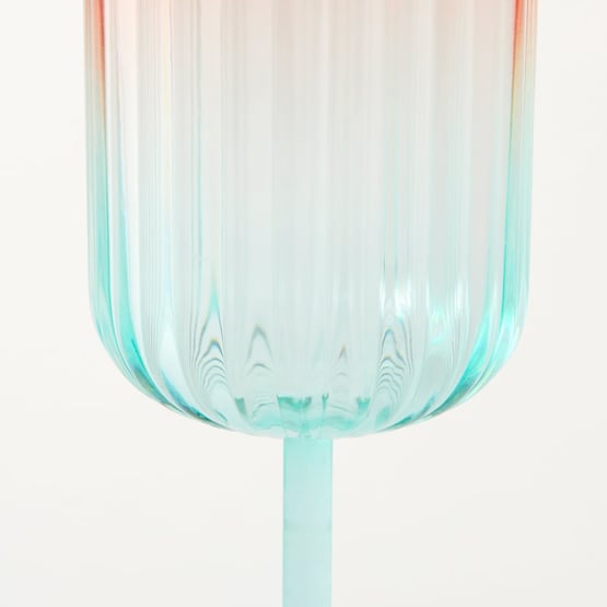 Positano Blue & Pink Wine Drinkware