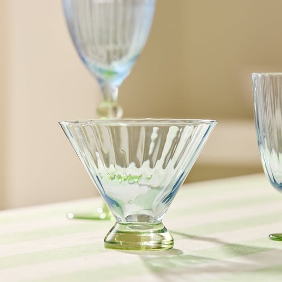 Carlita Drinkware Blue & Green Martini Pack of 2