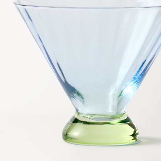 Carlita Drinkware Blue & Green Martini Pack of 2