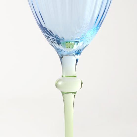 Carlita Drinkware Blue & Green Wine Glass Pack of 2