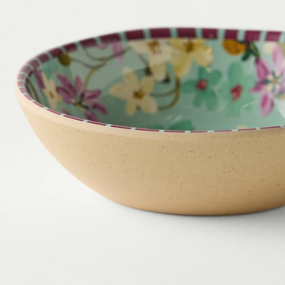 Camille Melamine Seaspray Floral Dip Bowl