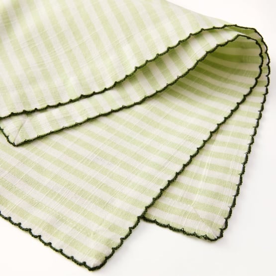 Seville Stripe Lemongrass Napkins Pack of 2