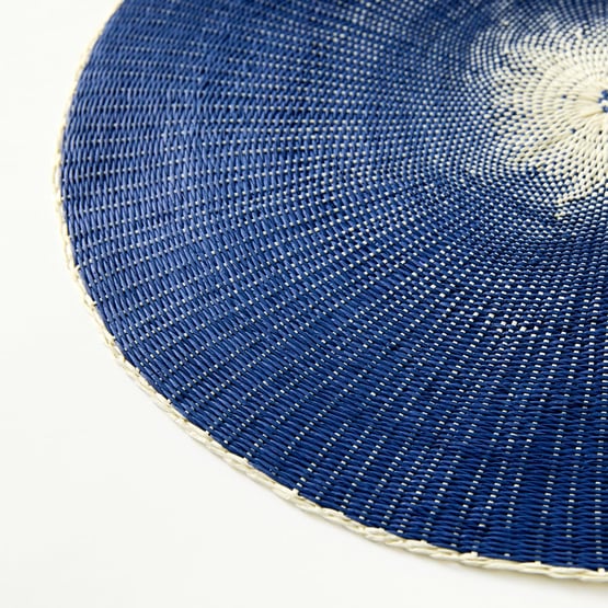 Orla Marine Blue Woven Placemat Pack of 2