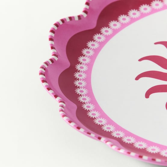 Sunlit Sanctuary Multi Scalloped Plates Set of 4
