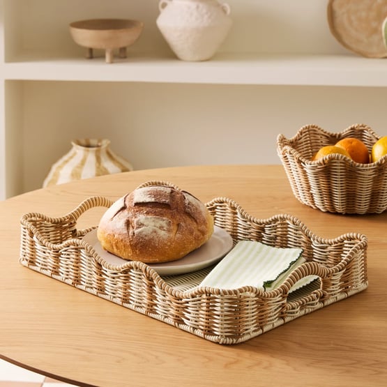 Marloe Taupe & White Tray
