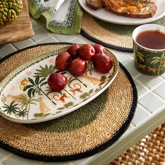 Natures Resort Jungle Oval Platter