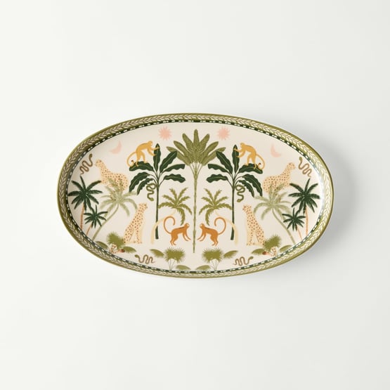 Natures Resort Jungle Oval Platter
