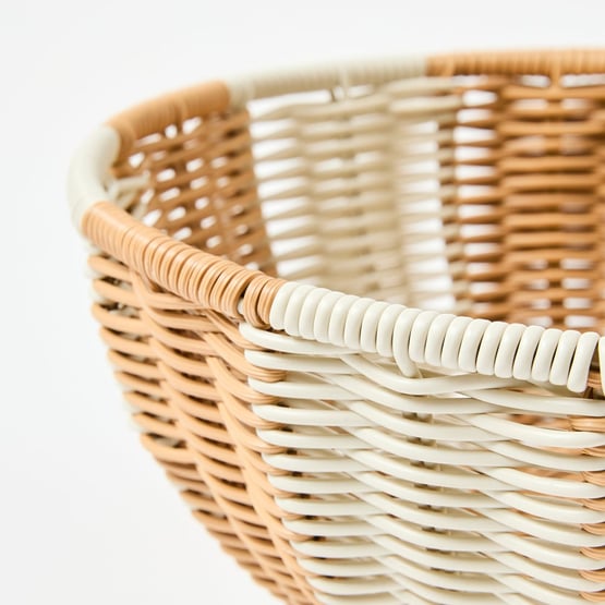 Nalu Woven Natural & White Bowl