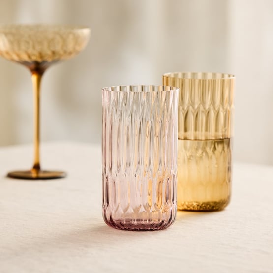 Soho Rose Pink Hi-Ball Glass Pack of 4