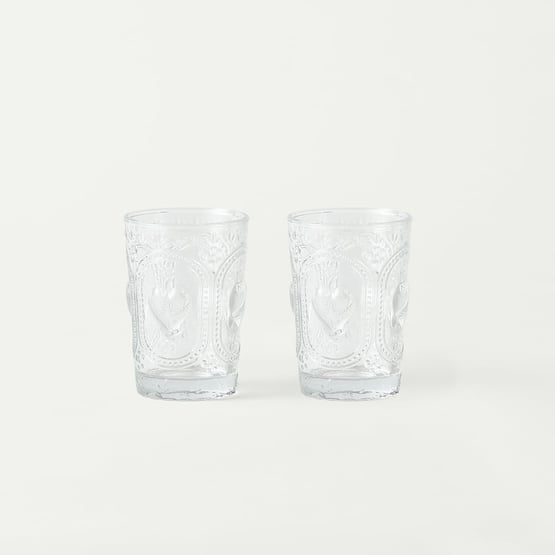 Heart Clear Tumbler Pack of 2