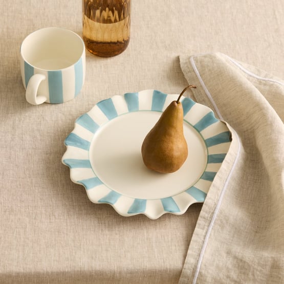 Frill Nordic Blue Stripe Plate