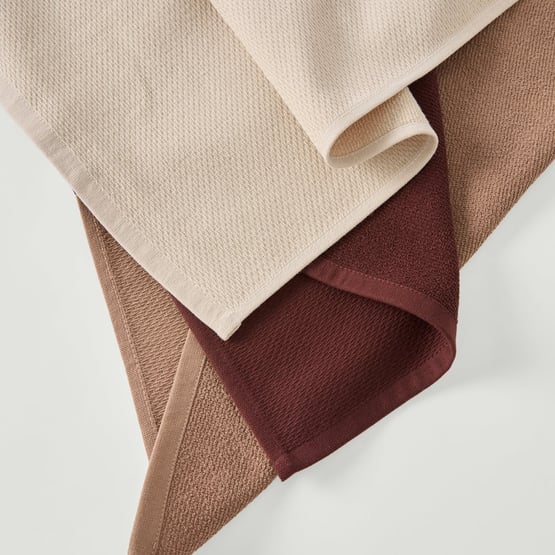 Luxe Cappuccino Tea Towel Pack of 3