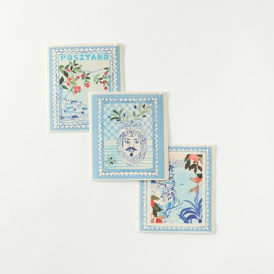 Riviera Printed Dishcloth Pack of 3