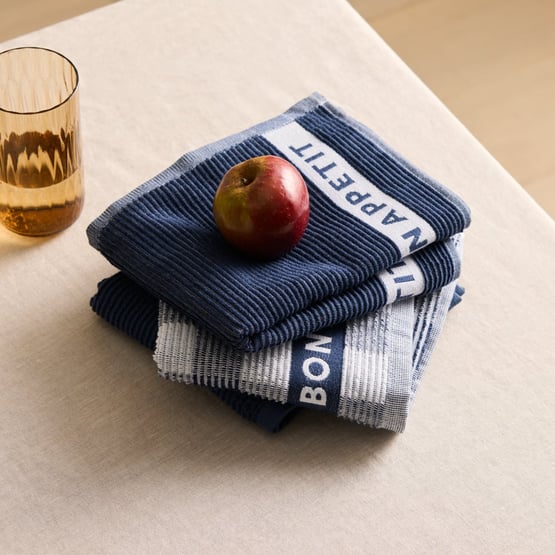 Australian Cotton Navy Tea Towel Pack of 3