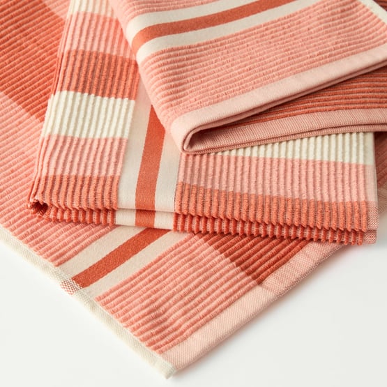 Australian Cotton Ginger Stripe Tea Towel Pack of 3