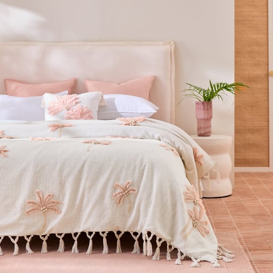 Falls Palm Pink Blanket