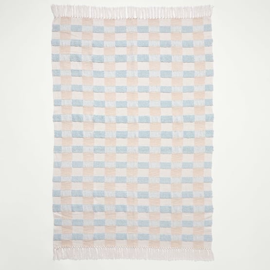 Chicago Sky Blue Check Throw