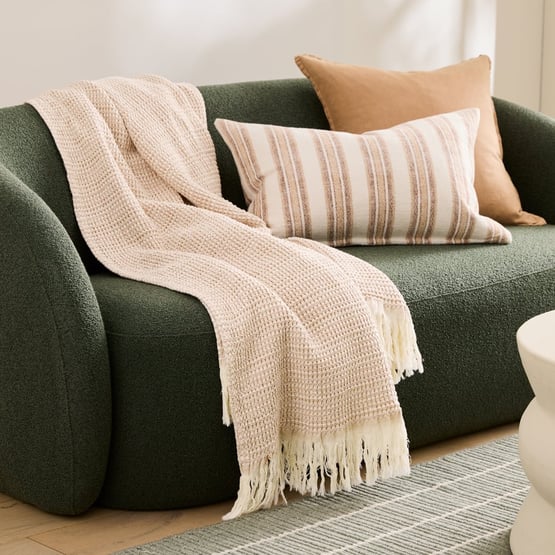 Bowie Tan & Natural Throw
