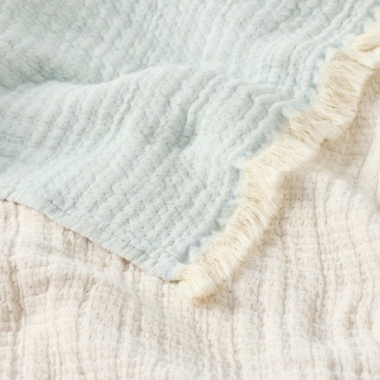 European Collection Blue & White Elio Throw