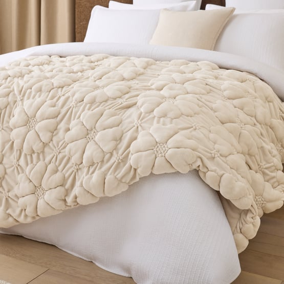 Moonflower Natural Throw