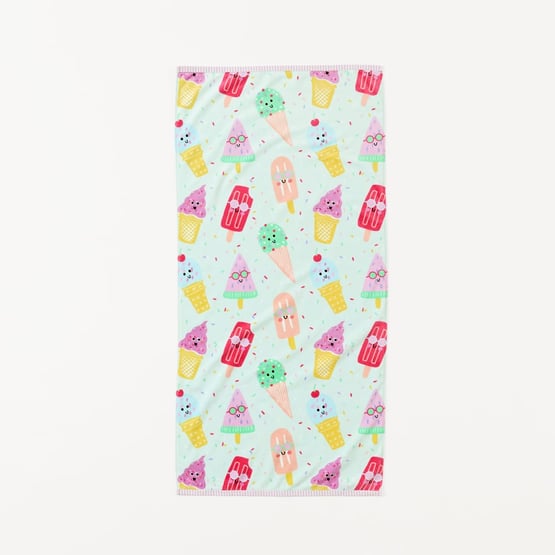 Kids Ice Cream Party Beach Towel