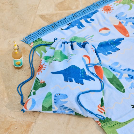 Kids Dino Surf Waterproof Lined Bag