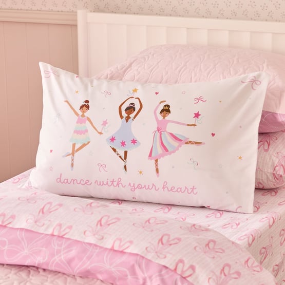 Ballet Dance With Your Heart Text Pillowcase