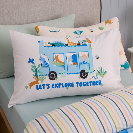 Let's Explore Together Text Pillowcase
