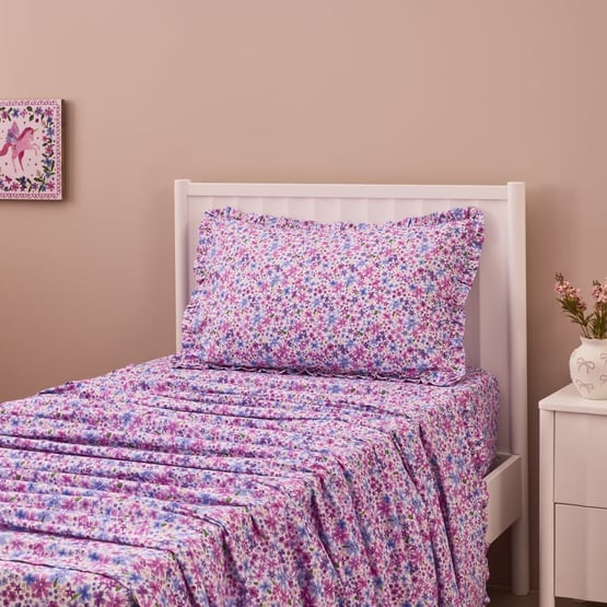 Meadow Unicorn Pink Ruffle Sheet Set