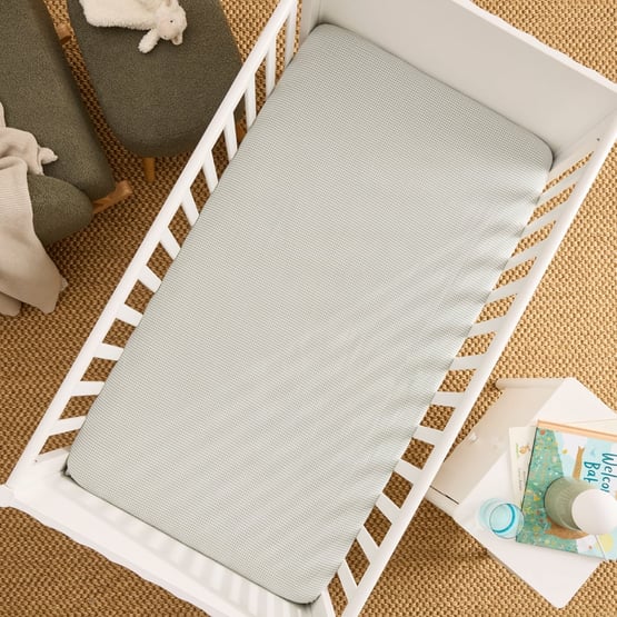 Tully Gingham Sage Fitted Sheets Pack of 2