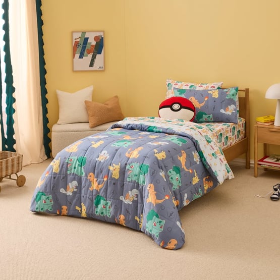 Pokémon Navy Quilted Quilt Cover Set