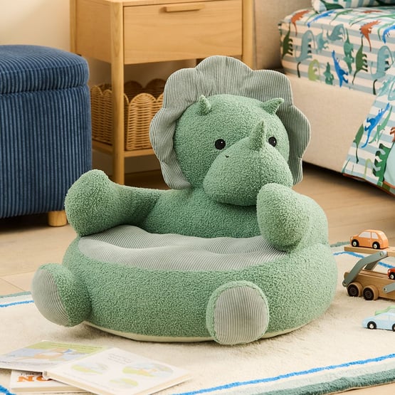 Trip Triceratops Sage Cuddle Chair