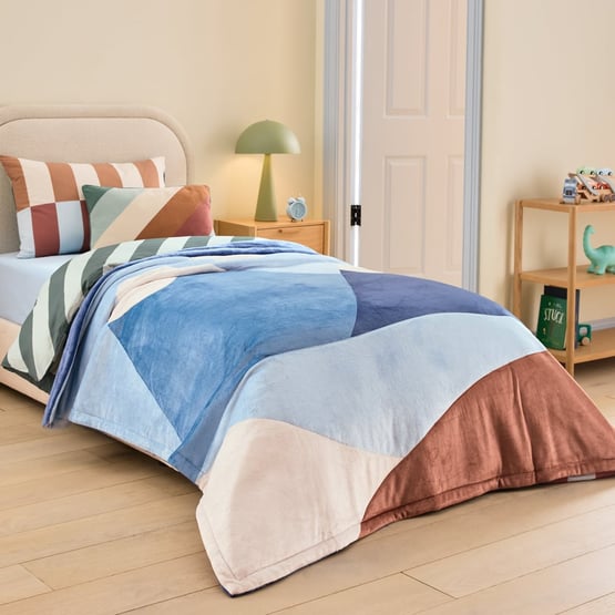 Landscape Blue Quilted Blanket