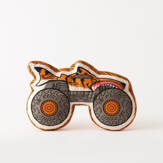 Mattel Hot Wheels Monster Trucks Orange Tiger Shark Cushion