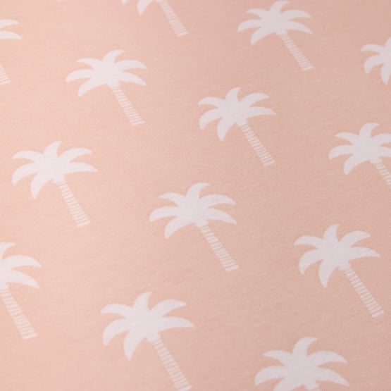 Safari Palm Jersey Sheets Tan Fitted Sheets Pack of 2