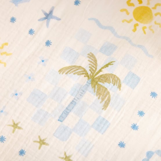 Amalfi White Cotton Muslin Fitted Sheets 2pk