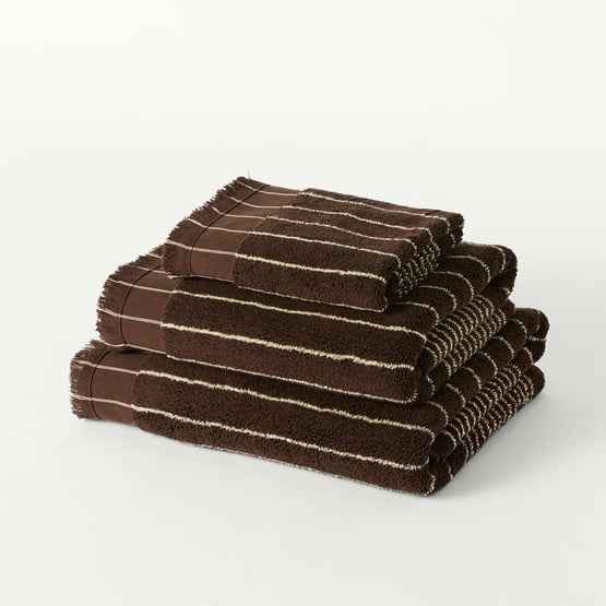 European Gabriella Chocolate & Natural Turkish Cotton Towel Range