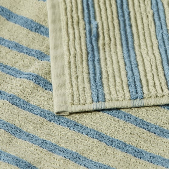 Flinders Seaspray & Harbour Blue Stripe Towel Range