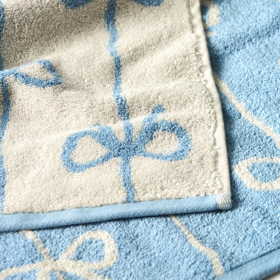 Bow Stripe Beach & Chambray Blue Towel Range